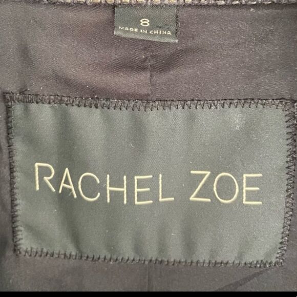 RACHEL ZOE Tweed Blazer Brown Black 8 - Picture 7 of 10